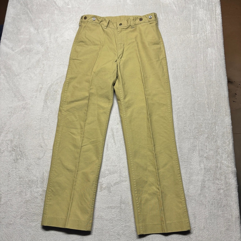 VTG Filson Pants Mens 35x32 Style 79 Tan Cotton Straight Leg Work Trousers EUC